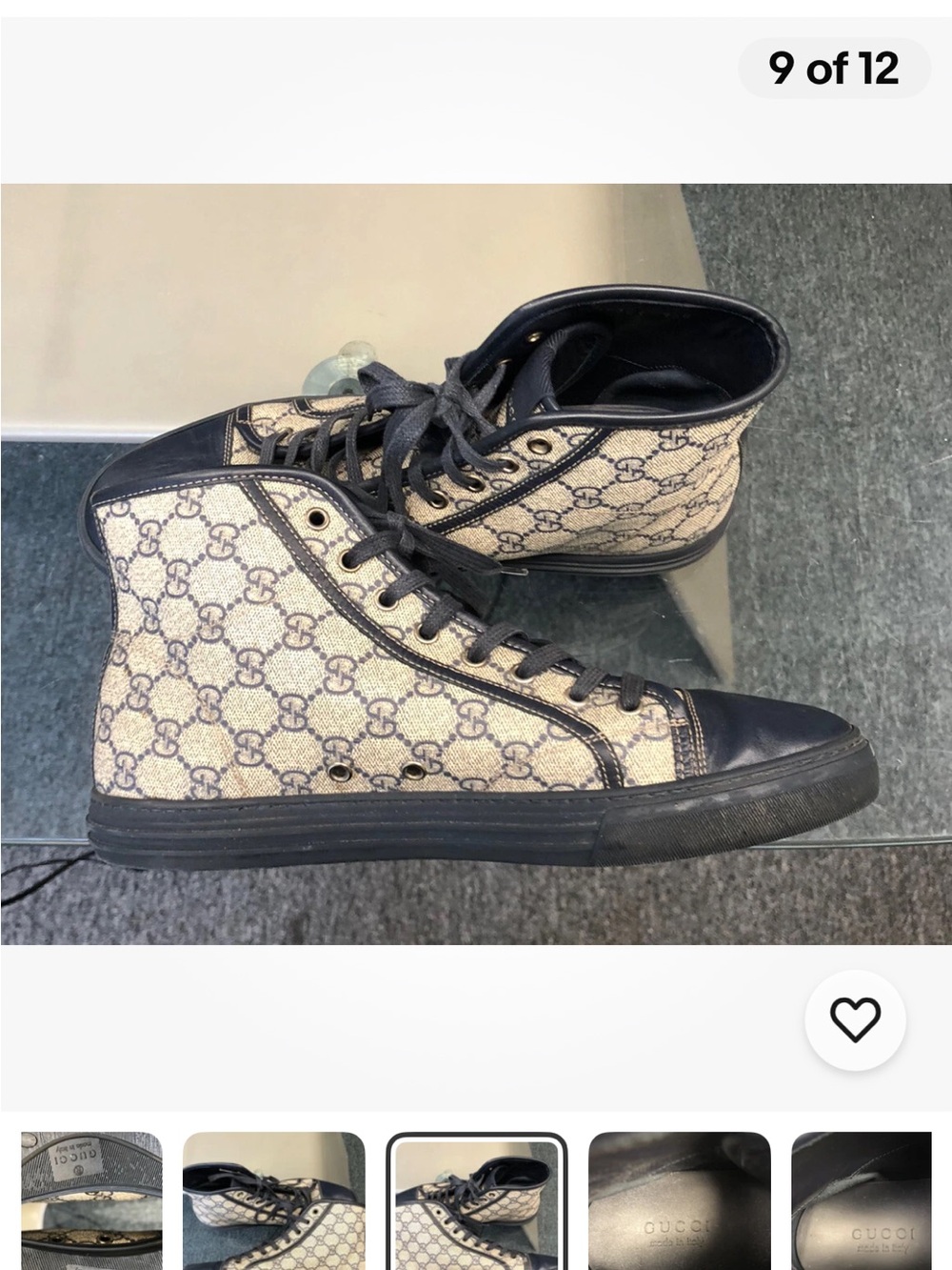 GUCCI SHOES SNEAKERS GG PLUS GUCCI IN EXCELLENT CONDITION - Picture 9 of 12